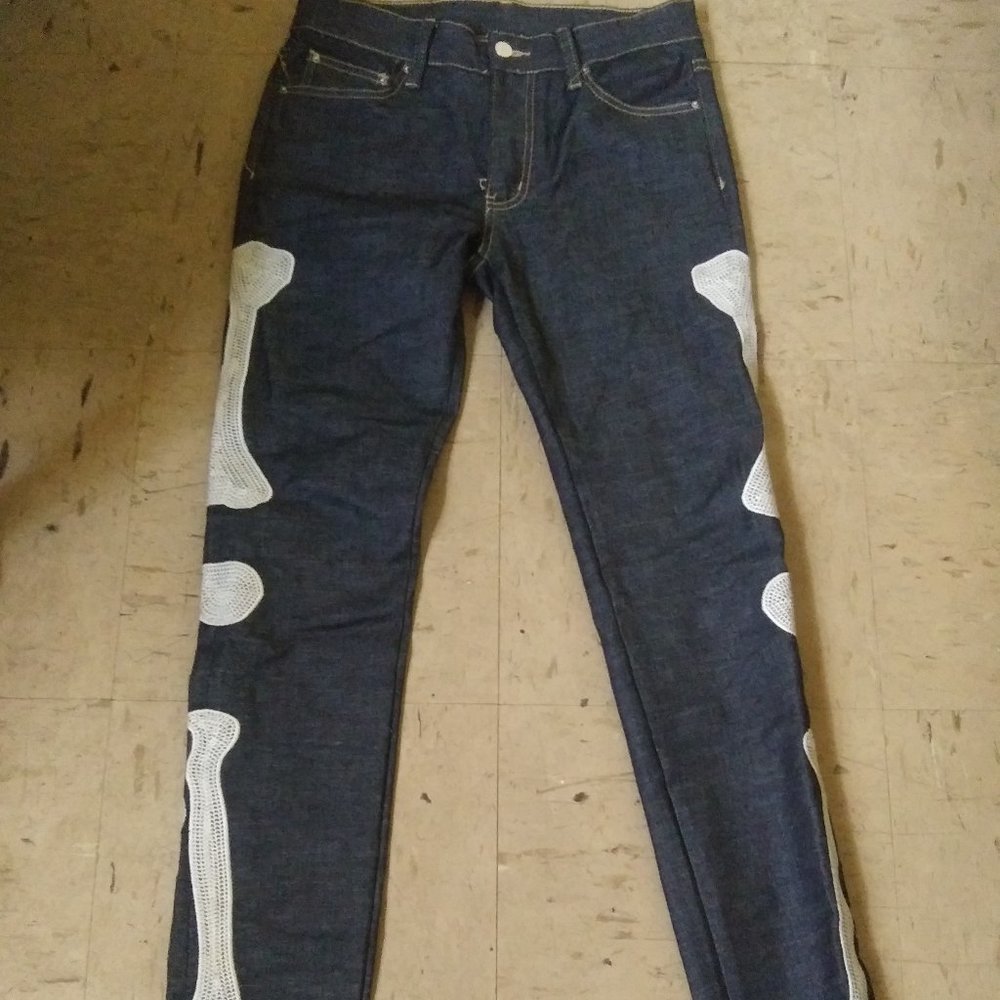 Bones embroidered Jeans